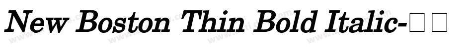 New Boston Thin Bold Italic字体转换